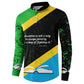 Julius Nyerere Button Sweatshirt Education is a Way of Fighting Poverty Quote and Tanzanian Flag Alphabet