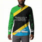 Julius Nyerere Button Sweatshirt Education is a Way of Fighting Poverty Quote and Tanzanian Flag Alphabet