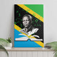 Julius Nyerere Canvas Wall Art Education is a Way of Fighting Poverty Quote and Tanzanian Flag Alphabet - African Pride