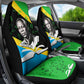 Julius Nyerere Car Seat Cover Education is a Way of Fighting Poverty Quote and Tanzanian Flag Alphabet - African Pride