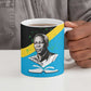 Julius Nyerere Ceramic Mug Education is a Way of Fighting Poverty Quote and Tanzanian Flag Alphabet - African Pride