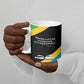 Julius Nyerere Ceramic Mug Education is a Way of Fighting Poverty Quote and Tanzanian Flag Alphabet - African Pride
