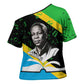 Julius Nyerere Cross Shoulder Shirt Education is a Way of Fighting Poverty Quote and Tanzanian Flag Alphabet - African Pride