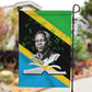 Julius Nyerere Garden Flag Education is a Way of Fighting Poverty Quote and Tanzanian Flag Alphabet - African Pride