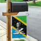 Julius Nyerere Garden Flag Education is a Way of Fighting Poverty Quote and Tanzanian Flag Alphabet - African Pride