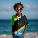 Julius Nyerere Kid Hawaiian Shirt Education is a Way of Fighting Poverty Quote and Tanzanian Flag Alphabet - African Pride