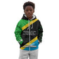 Julius Nyerere Kid Hoodie Education is a Way of Fighting Poverty Quote and Tanzanian Flag Alphabet - African Pride
