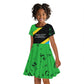 Julius Nyerere Kid Short Sleeve Dress Education is a Way of Fighting Poverty Quote and Tanzanian Flag Alphabet - African Pride