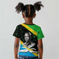 Julius Nyerere Kid T shirt Education is a Way of Fighting Poverty Quote and Tanzanian Flag Alphabet - African Pride