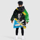 Julius Nyerere Kid Wearable Blanket Hoodie Education is a Way of Fighting Poverty Quote and Tanzanian Flag Alphabet - African Pride