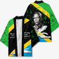 Julius Nyerere Kimono Education is a Way of Fighting Poverty Quote and Tanzanian Flag Alphabet - African Pride