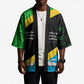 Julius Nyerere Kimono Education is a Way of Fighting Poverty Quote and Tanzanian Flag Alphabet - African Pride