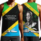 Julius Nyerere Men Tank Top Education is a Way of Fighting Poverty Quote and Tanzanian Flag Alphabet - African Pride