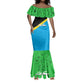 Julius Nyerere Mermaid Dress Education is a Way of Fighting Poverty Quote and Tanzanian Flag Alphabet - African Pride
