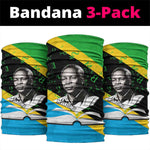Julius Nyerere Neck Gaiter Education is a Way of Fighting Poverty Quote and Tanzanian Flag Alphabet - African Pride