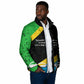 Julius Nyerere Padded Jacket Education is a Way of Fighting Poverty Quote and Tanzanian Flag Alphabet - African Pride