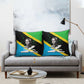 Julius Nyerere Pillow Cover Education is a Way of Fighting Poverty Quote and Tanzanian Flag Alphabet - African Pride