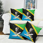Julius Nyerere Pillow Cover Education is a Way of Fighting Poverty Quote and Tanzanian Flag Alphabet - African Pride