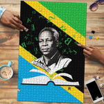 Julius Nyerere Puzzle Education is a Way of Fighting Poverty Quote and Tanzanian Flag Alphabet - African Pride