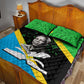 Julius Nyerere Quilt Bed Set Education is a Way of Fighting Poverty Quote and Tanzanian Flag Alphabet - African Pride