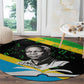 Julius Nyerere Round Carpet Education is a Way of Fighting Poverty Quote and Tanzanian Flag Alphabet - African Pride