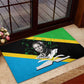 Julius Nyerere Rubber Doormat Education is a Way of Fighting Poverty Quote and Tanzanian Flag Alphabet - African Pride