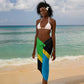 Julius Nyerere Sarong Education is a Way of Fighting Poverty Quote and Tanzanian Flag Alphabet - African Pride