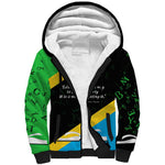 Julius Nyerere Sherpa Hoodie Education is a Way of Fighting Poverty Quote and Tanzanian Flag Alphabet - African Pride