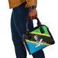 Julius Nyerere Shoulder Handbag Education is a Way of Fighting Poverty Quote and Tanzanian Flag Alphabet - African Pride