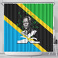 Julius Nyerere Shower Curtain Education is a Way of Fighting Poverty Quote and Tanzanian Flag Alphabet - African Pride