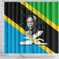 Julius Nyerere Shower Curtain Education is a Way of Fighting Poverty Quote and Tanzanian Flag Alphabet - African Pride