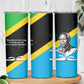 Julius Nyerere Skinny Tumbler Education is a Way of Fighting Poverty Quote and Tanzanian Flag Alphabet - African Pride