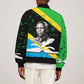 Julius Nyerere Sleeve Zip Bomber Jacket Education is a Way of Fighting Poverty Quote and Tanzanian Flag Alphabet - African Pride