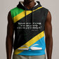 Julius Nyerere Sleeveless Hoodie Education is a Way of Fighting Poverty Quote and Tanzanian Flag Alphabet - African Pride