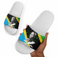 Julius Nyerere Slide Sandals Education is a Way of Fighting Poverty Quote and Tanzanian Flag Alphabet - African Pride
