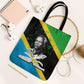 Julius Nyerere Tote Bag Education is a Way of Fighting Poverty Quote and Tanzanian Flag Alphabet - African Pride