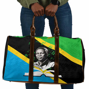 Julius Nyerere Travel Bag Education is a Way of Fighting Poverty Quote and Tanzanian Flag Alphabet - African Pride