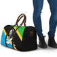 Julius Nyerere Travel Bag Education is a Way of Fighting Poverty Quote and Tanzanian Flag Alphabet - African Pride