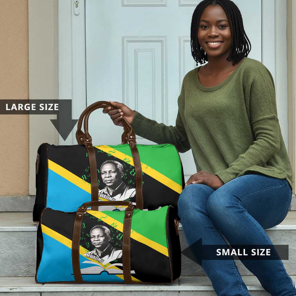 Julius Nyerere Travel Bag Education is a Way of Fighting Poverty Quote and Tanzanian Flag Alphabet - African Pride