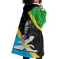 Julius Nyerere Wearable Blanket Hoodie Education is a Way of Fighting Poverty Quote and Tanzanian Flag Alphabet - African Pride