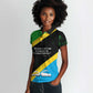 Julius Nyerere Women Polo Shirt Education is a Way of Fighting Poverty Quote and Tanzanian Flag Alphabet - African Pride