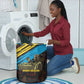Julius Nyerere Laundry Basket Ujamaa African Socialism Text and Bold Striped Pattern - African Pride