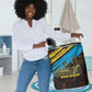 Julius Nyerere Laundry Basket Ujamaa African Socialism Text and Bold Striped Pattern - African Pride