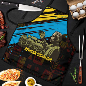 Julius Nyerere Apron Ujamaa African Socialism Text and Bold Striped Pattern - African Pride