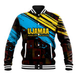Julius Nyerere Baseball Jacket Ujamaa African Socialism Text and Bold Striped Pattern - African Pride