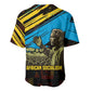 Julius Nyerere Baseball Jersey Ujamaa African Socialism Text and Bold Striped Pattern - African Pride