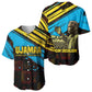 Julius Nyerere Baseball Jersey Ujamaa African Socialism Text and Bold Striped Pattern - African Pride