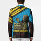 Julius Nyerere Blazer Ujamaa African Socialism Text and Bold Striped Pattern - African Pride