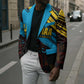 Julius Nyerere Blazer Ujamaa African Socialism Text and Bold Striped Pattern - African Pride