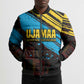 Julius Nyerere Bomber Puffer Jacket Ujamaa African Socialism Text and Bold Striped Pattern - African Pride